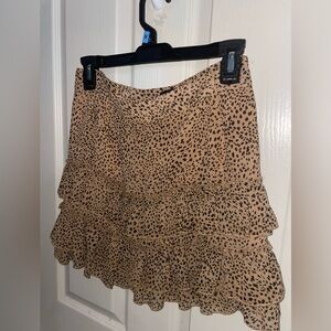Cheetah Print ruffle skirt size medium